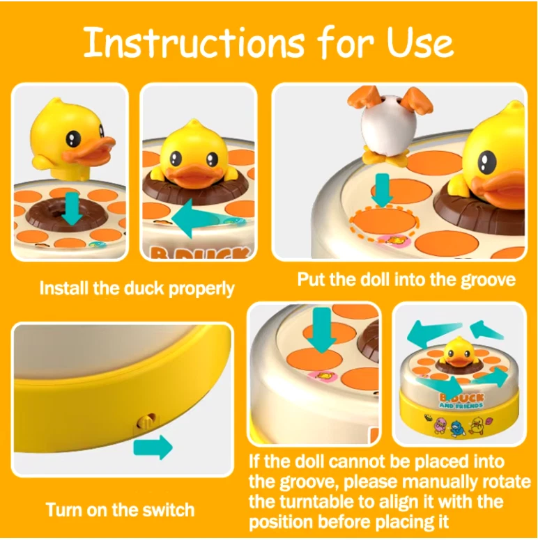 B.Duck Catch Duck Board Games Bounce Popping Up Catching Music Games For Kids 3+ - Image 4 of 4