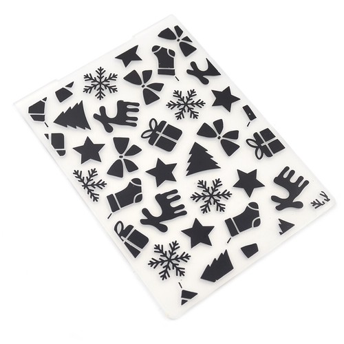 Punto de plástico Navidad Patrón de regalo Carpeta en relieve Libro de recortes Decoración Papelería Herramienta - Imagen 9 de 11