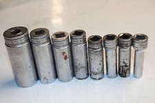 SNAP-ON TOOLS 3/8" Drive 6- & 12-Point SAE Deep Socket Set USA 8pcs