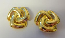 Vintage Celtic Scottish Victorian Edwardian Gold Tone Shoe Buckles Clip