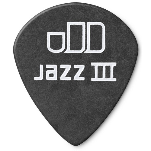 Dunlop 482P60 Tortex Pitch Black Jazz III Guitar Picks, .60mm, 12-Pack - 第 2/5 張圖片