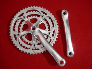 Campagnolo-Mirage-Crank-set-175-mm-Triple-Alloy-52-42-32-Used