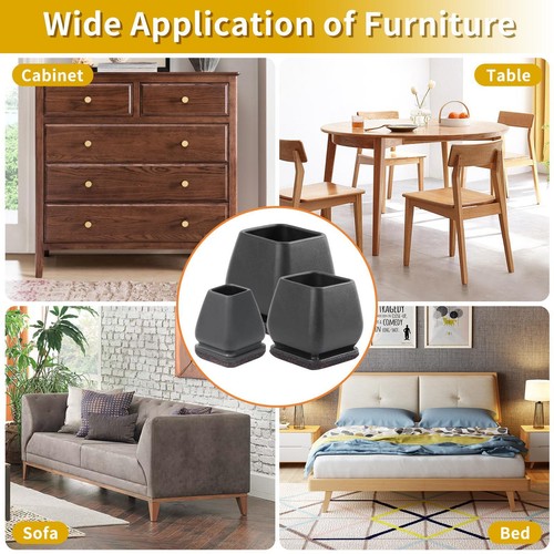 8pcs Chair Leg Floor Protectors with Thick Wrap Felt Pads Silicone Furniture Foo - Picture 24 of 35
