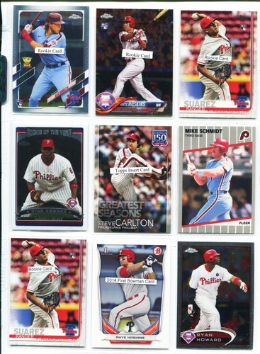 Phillies Alec Bohm, Ranger Saurez, Howard, Rollins, Rookie 216 Card Lot #A