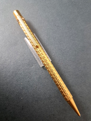 Cartier Trinity Ballpoint Pen Gold Wavy Stripe Office Desk Collectible Vtg `90s - Picture 2 of 15