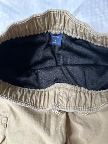 Gap Boys Khaki Cargo Pants Lined Size Small Elastic Waist with Drawstring - Picture 12 of 13