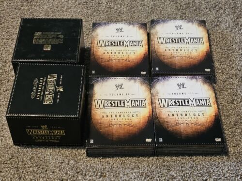 wwe WRESTLEMANIA THE COMPLETE ANTHOLOGY LIMITED EDITION BLACK LEATHER dvd - Picture 8 of 9
