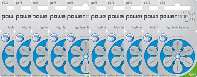 60 x Varta Power One Hörgerätebatterien 1,4V 650mAh P675 10x6er-Pack PR44