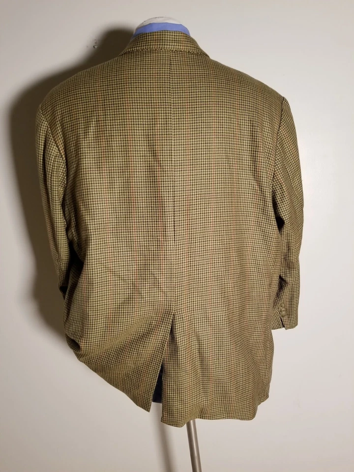 Chaqueta Blazer Abrigo Deportivo 52R 52S A MEDIDA Lona Completa Verde Naranja Púrpura Cuadros Foto 4 de 4