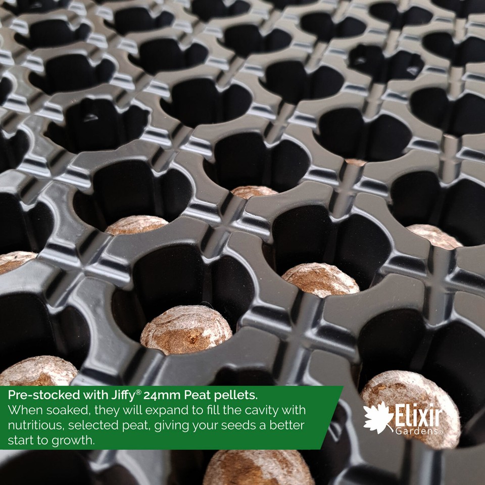 Jiffy 7 Preloaded Trays Organic Peat Compost Pellets Hydroponic Seed