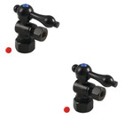 x2 Kingston Brass CC53300 Vintage Mixing Valve Quarter Turn Valve Matte Black