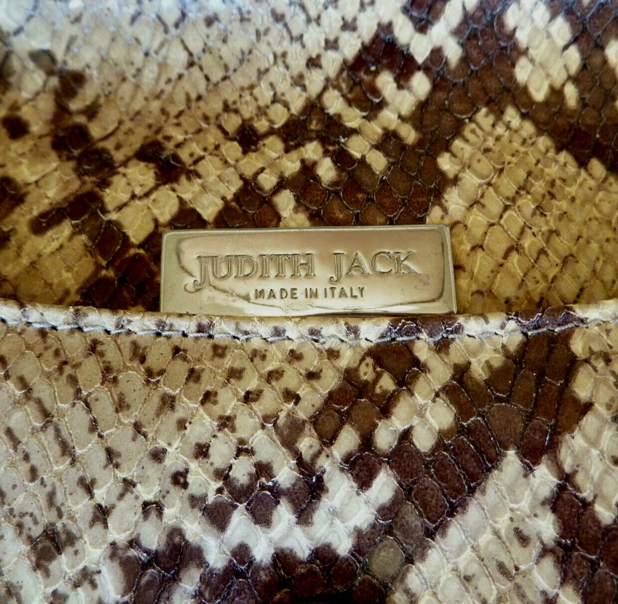 Judith Jack Evening Handbag Python Snakeskin Marc… - image 2