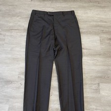 Current Zanella Devon Wool Flat Front Dress Pants Trousers Brown Size 35x28