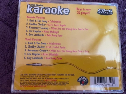 DJ's Choice New Years Karaoke CD *SEALED* NEW - Picture 2 of 2
