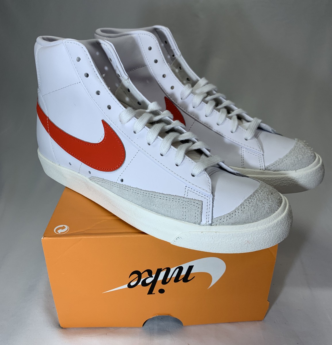 Nike Blazer Mid 77 White Habanero Red CZ1055 101 - SIZE 10.5 