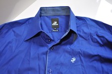 Culture Mens modern fit button up blue dress shirt 3XL