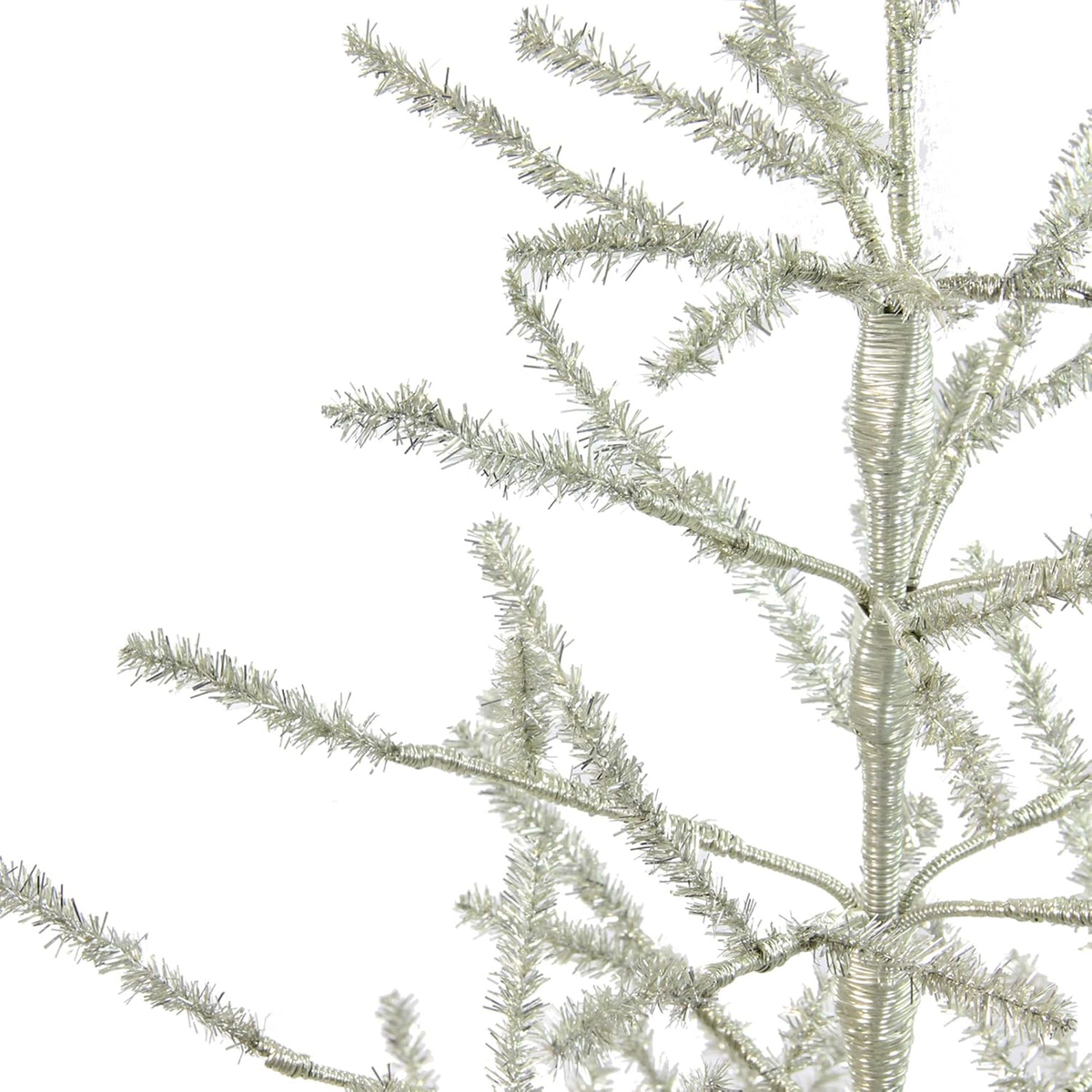 Shiny Tinsel Artificial Christmas Twig Tree, 3', Silver | eBay
