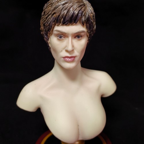 1/6 Female Brown Hair Beauty Pale Head Sculpt Carved For 12"Figure Body Toys - Picture 4 of 5