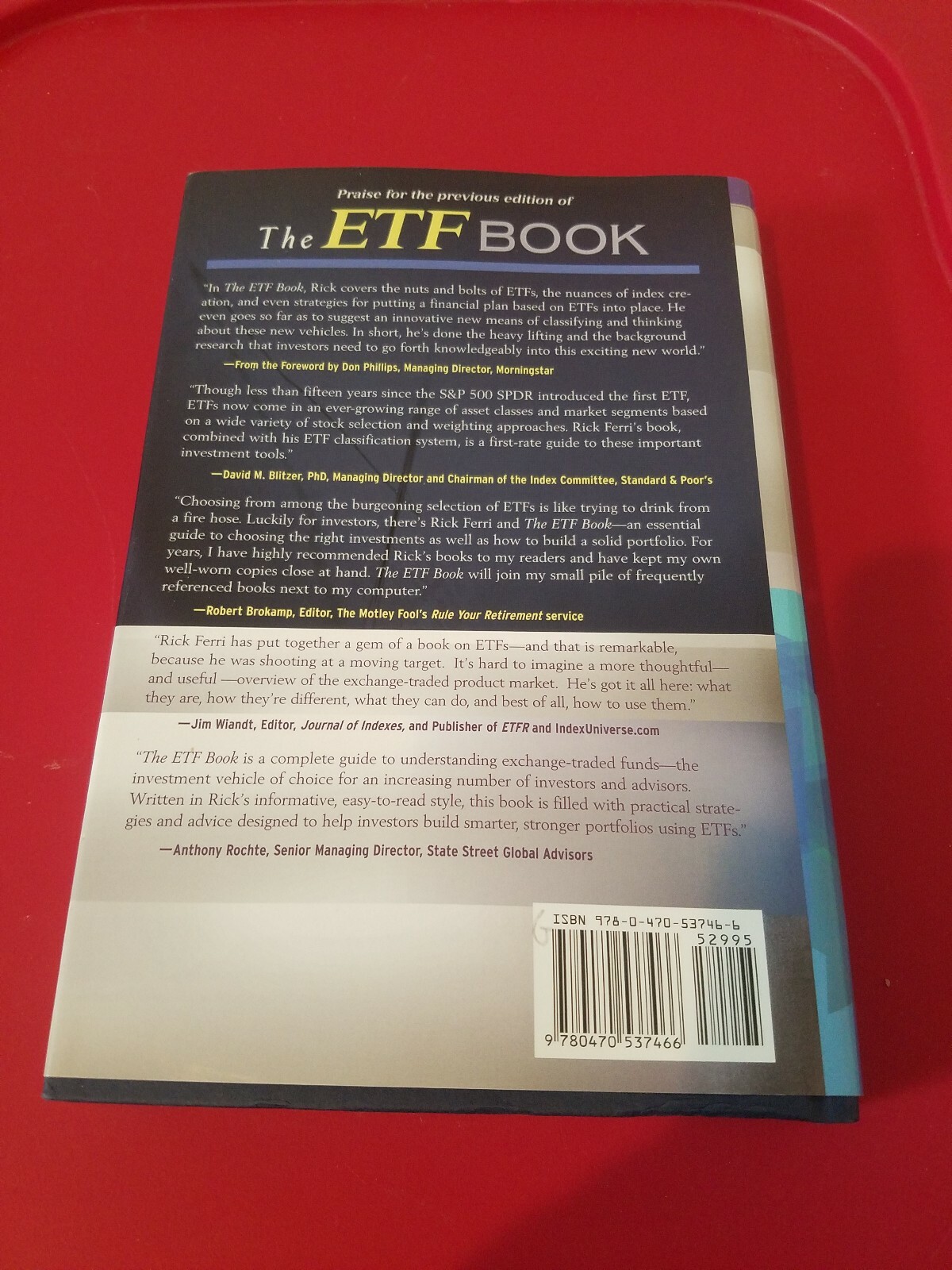 The Etf Book All You Need To Know About Exchange Traded Funds By Richard A Ferri 2009 Hardcover - 