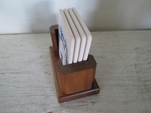 4" x 4" Ceramic Coasters w/Wooden Holder, Welcome to Culver, Culver Indiana - Picture 4 of 5