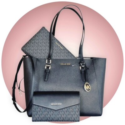 Michael Kors NEW Black Large Charlotte 3 in 1 Shoulder Bag ($678)