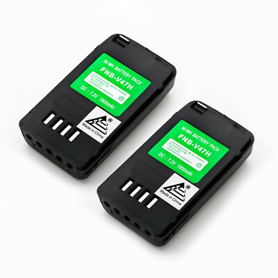 2x 7.2V 1800mAh NiMh battery for Yaesu Vertex FNB-47 FNB-47H FNB