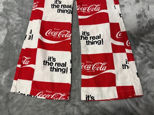 #2 VINTAGE COCA COLA BELL BOTTOM DRAWSTRING PANTS CUT 21 SIZE 22/24 BRAND NEW - Picture 4 of 13