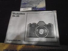 Vintage Rolleiflex SL35 Owner's Manual "in practical use" 1970's