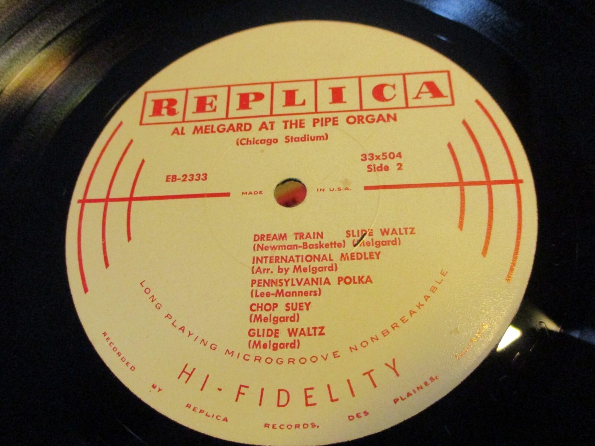 60s AL MELGARD AT Chicago Stadium Pipe Organ LP Replica 33 x 504