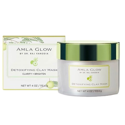 Amla Glow Detoxifying Clay Mask 4 oz New Sealed Box By Dr. Raj Kanodia