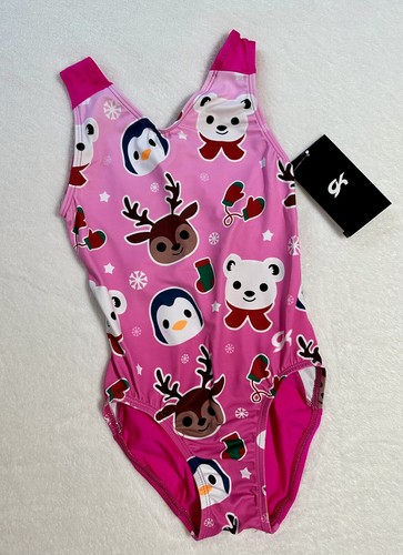 Nuevo GK ELITE Leotardo Gimnasia ANIMALES ARTÍSTICOS Vacaciones ROSA Navidad NIÑO CS - Imagen 5 de 8