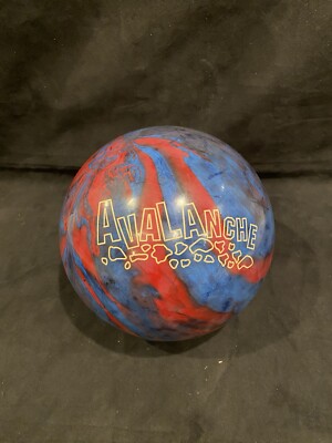 Brunswick Avalanche Bowling Ball 12 Lbs - Red And Blue Marble