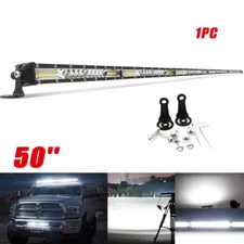 Slim 50" LED Light Bar Offroad Roof Driving Lights For Jeep Wrangler JK YJ TJ LJ