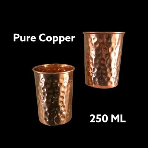 Pure Copper Water Dispenser 4L with 4 Glasses – Hammered Ayurvedic Set - Picture 3 of 8
