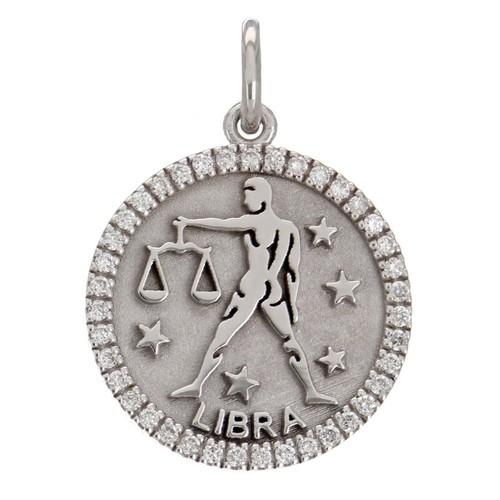 Dije Colgante Dije Letrero del Zodiaco Diamante Amarillo Blanco o Oro Rosa de 14 K - Imagen 6 de 7