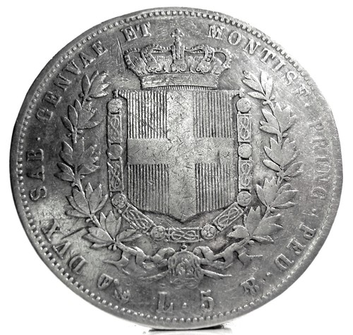 SARDEGNA (Vittorio Emanuele II) L.5-1853 Genova,RR. - Picture 2 of 9