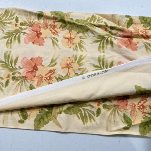 vintage croscill fabric red pink tropical floral 44x308 8.5 yards 2005 y2k - Picture 3 of 12