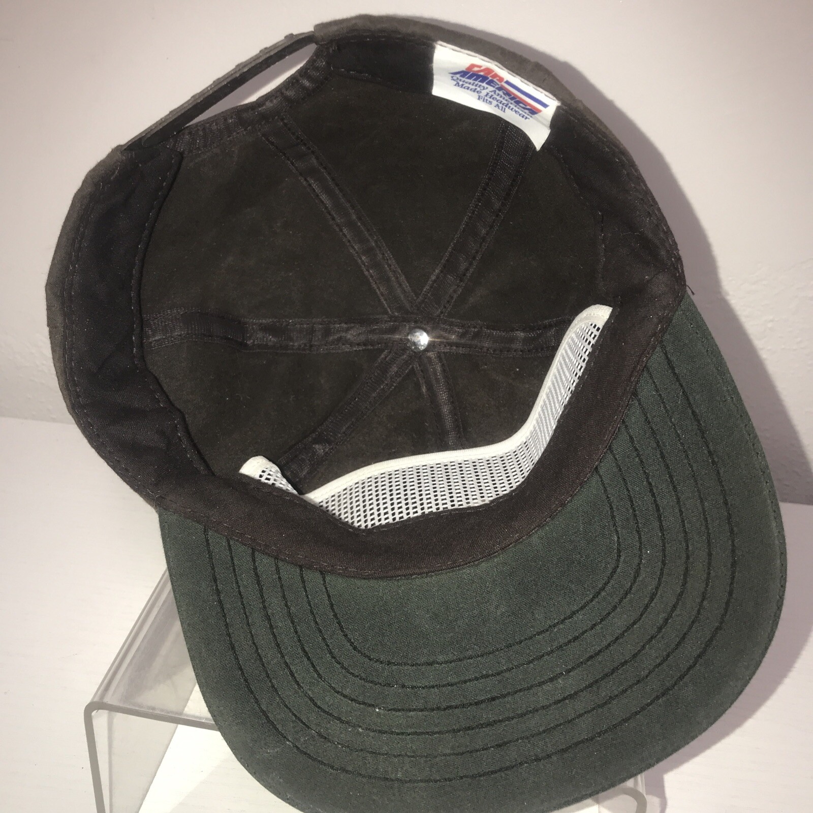 Central Boiler Brown/Green Cotton Strapback Baseball Cap Hat Vintage