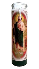 Saint Judas Tadeo (San Judas Tadeo) Devotional Green Candle