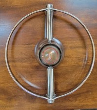 Studebaker Chrome Steering Wheel Horn Ring With Center Emblem Logo Button Vtg
