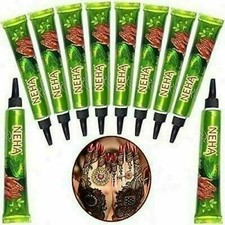 Neha Herbal Instant Dark Red Henna Mehendi Paste Tubes Pack Of 10 Pieces