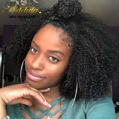 Glueless 8a 100 Human Hair Lace Front Wigs12 Afro Kinky Curly