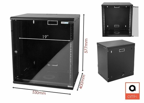 Netzwerkschrank Serverschrank 19 " Wandgehäuse Rack Server Schrank Zubehör AMK - Photo 5/20