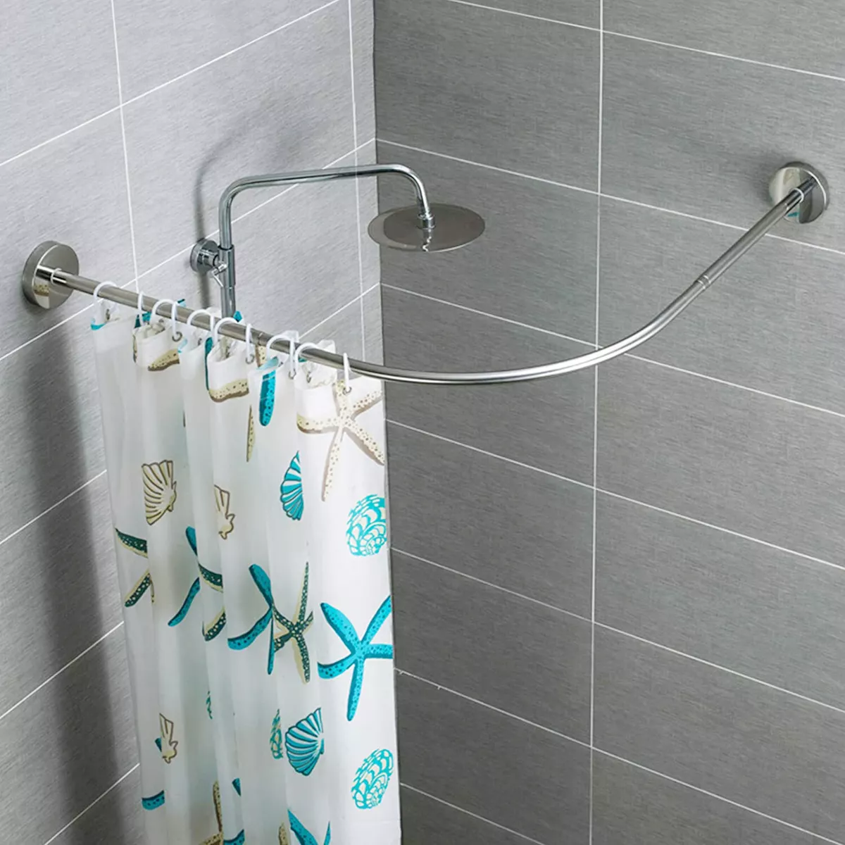 Corner cheap shower rod