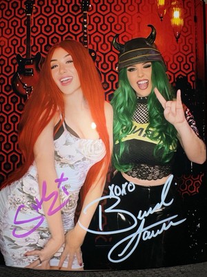 Shotzi Blackheart Brandi Lauren Dual Signed Metallic Photo WWE NXT 8x10