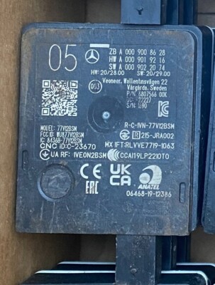 メル68193ページ A0009052806 Mercedes Benz GLC300 Blind Spot Radar Distance Sensor