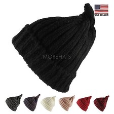 Twist Pointy Top Crochet Knit Beanie Warm Winter Ski Casual Daily Hat Women Men