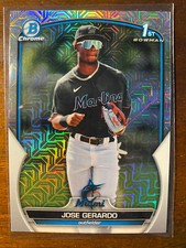 2023 Bowman Chrome Jose Gerardo #BCP-195 1st Prospect Mojo Refractor Marlins