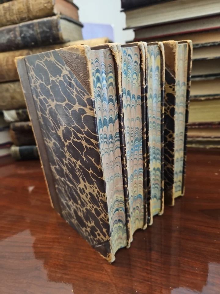 Antique 1857 Par M. Villemain. Literature Course in the 18th Century, 4 volsFren - Image 4 of 4