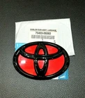 TOYOTA PIANO BLACK - RED LOGO EMBLEM BADGE 12 CM FOR REAR TOYOTA  ALTIS CAMRY